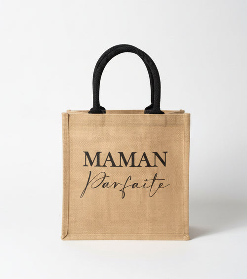 Cabas anses noires personnalisé 