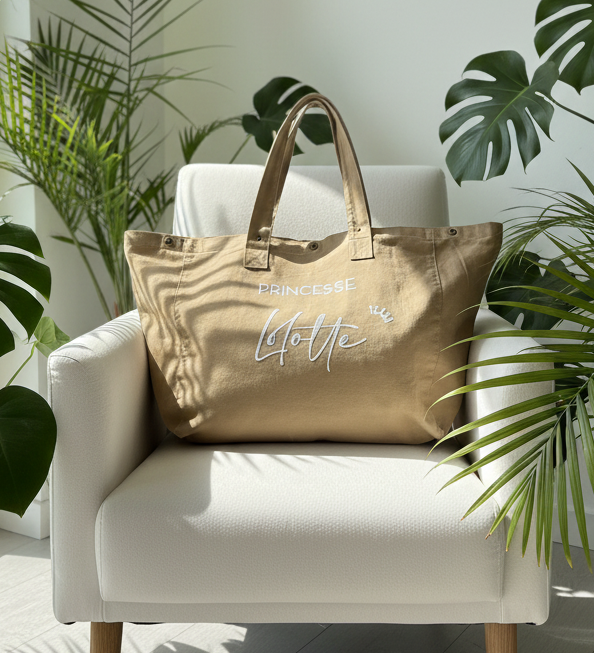 Grand sac shopping - personnalisé prénom