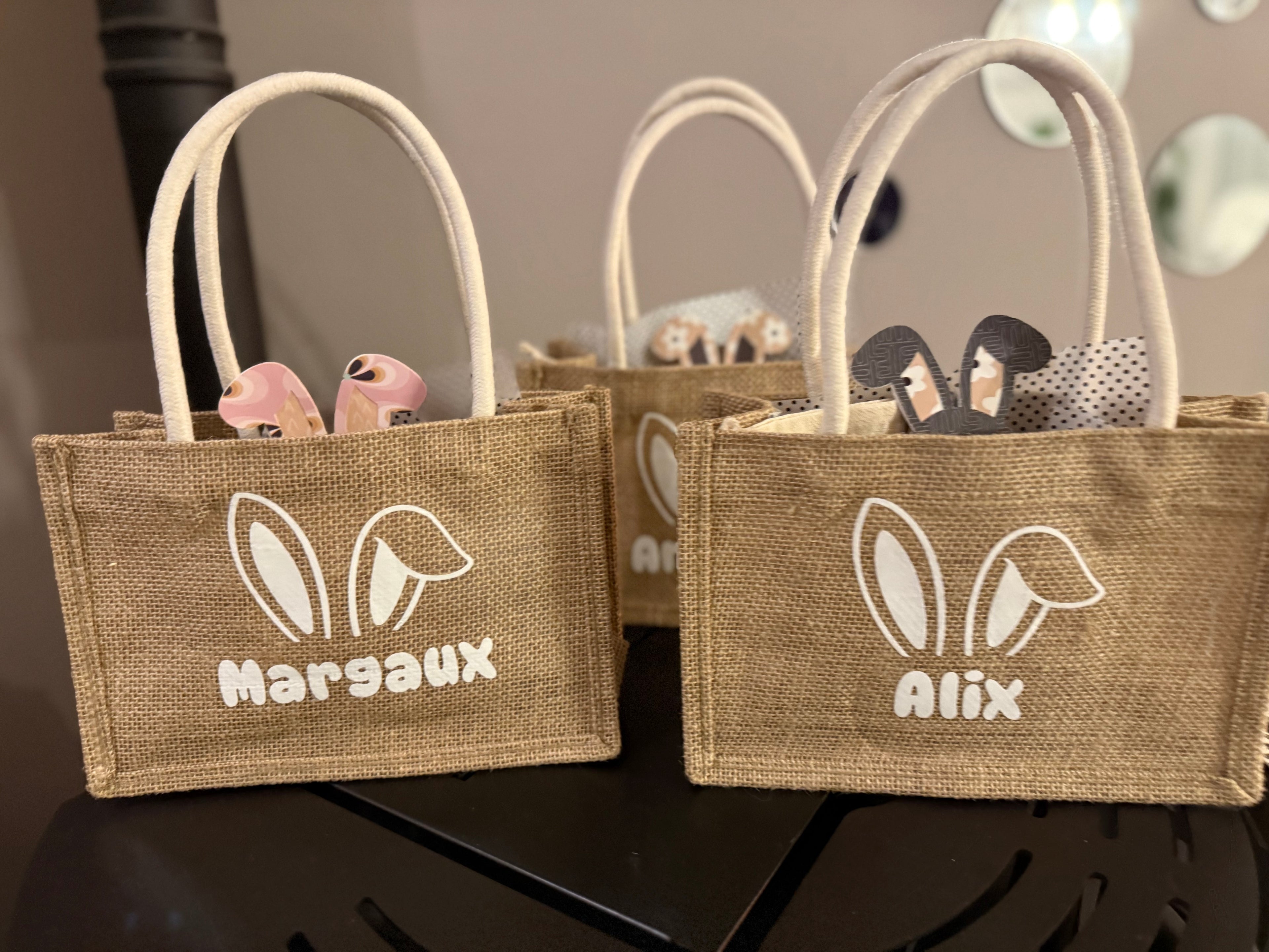 Mini cabas en jute pour enfant