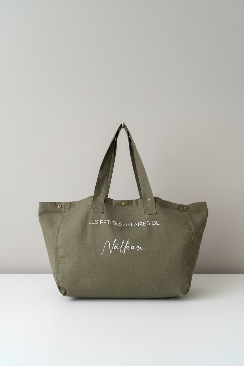 Grand sac shopping - personnalisé prénom