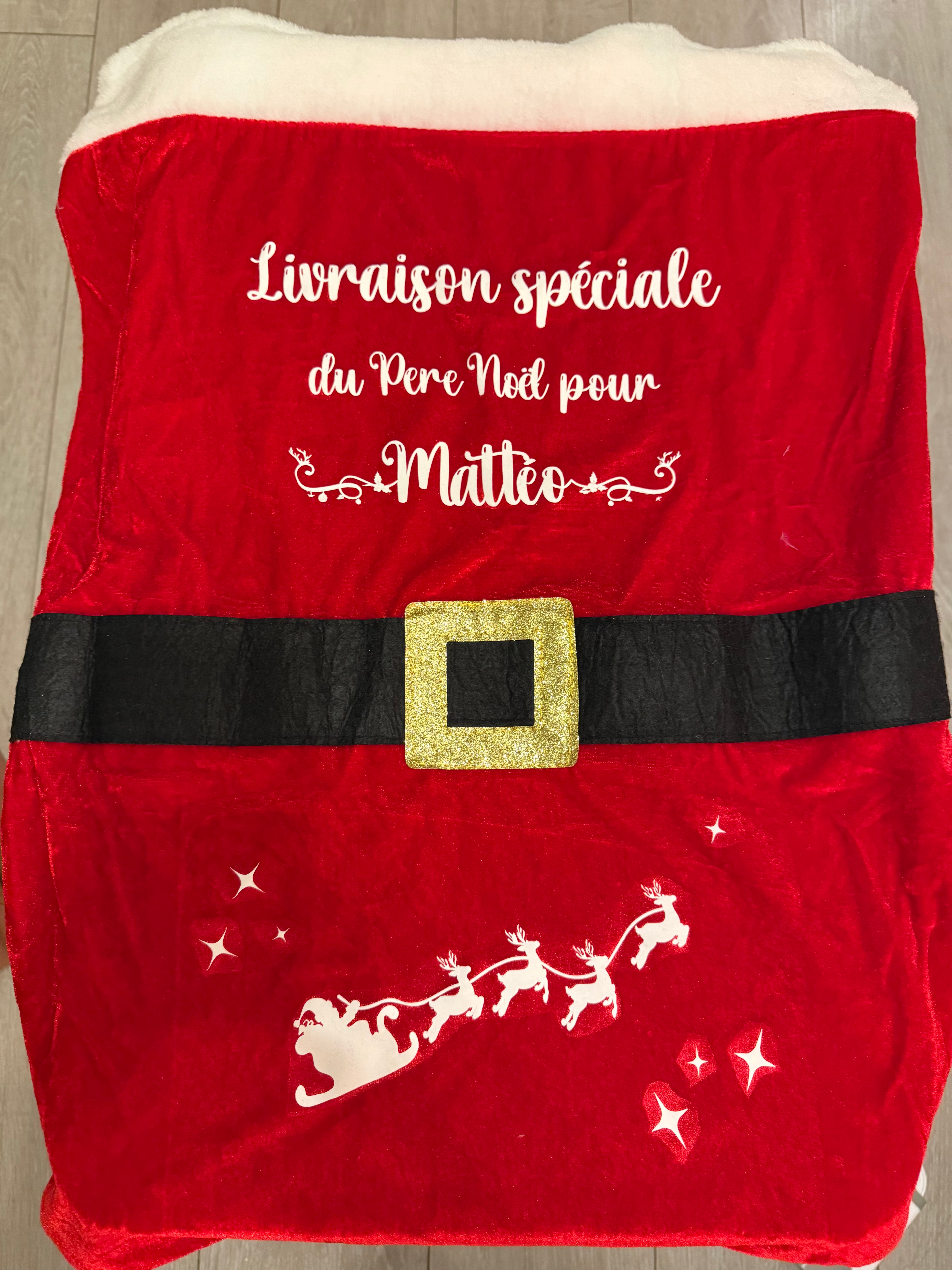 Hotte du Père Noël Personnalisée – Le cadeau magique et unique pour Noël !